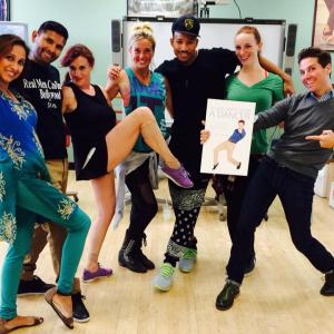 Michelle Zeitlin Workshop Producer with Raja and Yogen from Bollywood Step Matthew Shaffer with his new Book in market 2015 and dancers Hilary Braeger Allison Eversol and Jian
