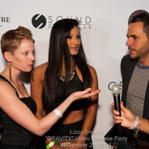 Emily Alabi and Anthony Nardolillo on the RED CARPET at GRAVITY Music Release with Elizabeth Lizzy Small at Sound NightClub Soon to be Shooting TocaOur Latin Thing NYLA 2015
