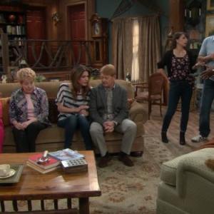 Still of Dave Foley Jane Leeves Georgia Engel Betty White and Constance Zimmer in Hot in Cleveland 2010