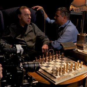 Peter Bogdanovich and Daniel Zirilli on the New Orleans set of The Tell Tale Heart November 6th 2011