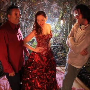 Daniel Zirilli, Rose McGowan, John La Tier on the set of The Tell-Tale Heart. (New Orleans, Oct, 2011).