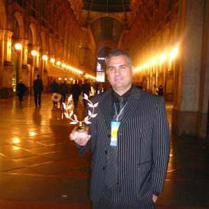 Daniel Zirilli in Milan, Italy- after winning the GUIRLAND D'HONNEUR for directing Fast Girl.
