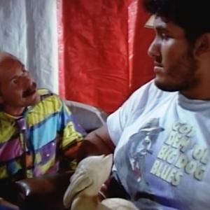 Zack Norman as Valdez with Jorge Gonzles aka Jorge Giant Gonzalez on Baywatch Season 4 Episode 4 Blindside NBC Television October 4 1993