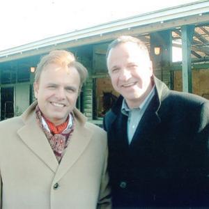 Stewart J Zully with Joe Pantoliano on the set of THE SOPRANOS
