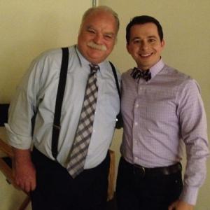 Matt Crabtree and Richard Riehle on the set of DADDY the movie