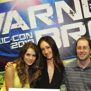 Maggie Q Craig Silverstein and Lyndsy Fonseca at event of Nikita 2010