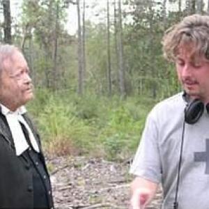 Actor Michael Purnell (the Preacher) with Director Alex Turner in 
