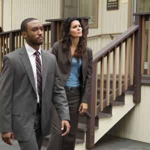 Still of Angie Harmon and Jarrod Bunch in Rizzoli amp Isles 2010