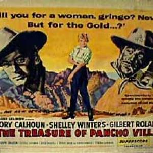 Shelley Winters Rory Calhoun and Gilbert Roland in The Treasure of Pancho Villa 1955