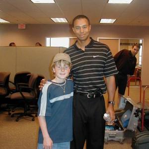 Adam Hicks and Tiger Woods