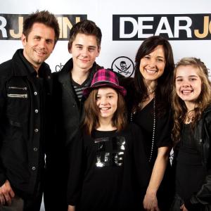 Luke Benward with his Family on the red carpet at the Dear John premiere.