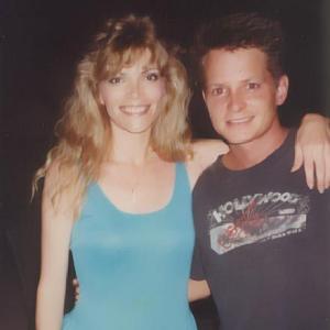 Cathi Peyton Erman with Michael J. Fox on location in Phuket, Thailand, 1988