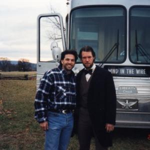 with Randy Travis on set of Frank  Jesse 1995