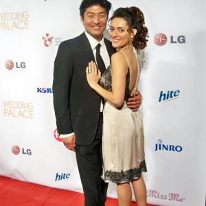 Brian Tee and Mirelly Taylor at the world premiere of Wedding Palace