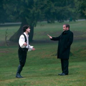 Still of Mark Sheppard and Theo Devaney in Supernatural 2005
