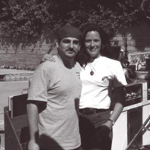 Director Armen Titizian with writer Kimberly Seilhamer on set of feature film Inside Irvin 2004