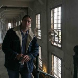 Jude S Walko in Alcatraz prison for the shooting of The Curse of Alcatraz