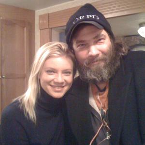 Jude S. Walko with Amy Smart on the set of 