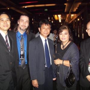 Jude S. Walko, host of foreign Directors and Producers, including Danny Leiner, Elaine Dysinger and Nicolaus Chartier at the Bangkok Film Festival, 2009.