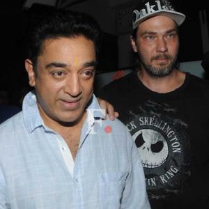 With Kamal Haasan in Mehboob Studios Bandra Mumbai India Spring 2012