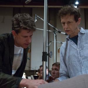 David Campbell with Greg Kurstin recording the music for the film Annie 2014