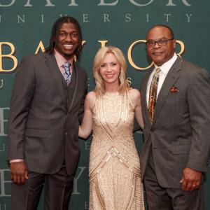 Deb Carson Robert Griffin III and Mike Singletary at 4th Annual Going for the Gold Gala