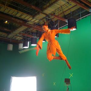 Robin Earle managing director provides the stunt rigging and performer flying for Jamie Hewlett's short film Monkey Bee