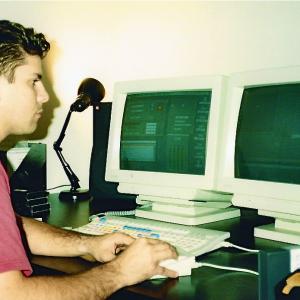 Joe Menendez editing Lords of the Barrio on AVID in 1996 Menendez was an AVID early adopter having started using it in 1994
