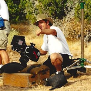 Joe Menendez directing a short film Past Tense in 1998