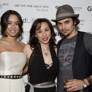 Director, Writer Cynthia Hsiung with actors Jessica Caban and Walter Vincent at the TriBeCa Grand Hotel private screening, New York City