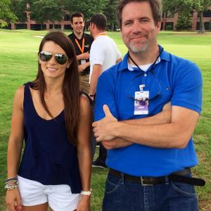 Gregory Gray shooting Hotty Toddy video with Danica Patrick for Ole Miss Sports Productions