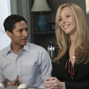 Still of Lisa Kudrow and Maulik Pancholy in Web Therapy 2011