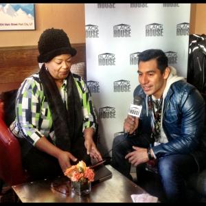 Eloy Mendez supporting The BlackHouse Foundation at the 2013 Sundance Film Festival.