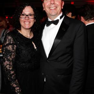 Founder and CEO of The Internet Movie Database Col Needham (R) and Karen Needham attend the 2014 Vanity Fair Oscar Party Hosted By Graydon Carter on March 2, 2014 in West Hollywood, California.