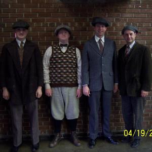 George far right on the set of the George Clooney directed feature film Leatherheads