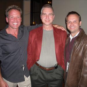 Rick Ravenello Dr Eric Troyer WriterProducer George Peroulas at Modern Film Festival for premiere of their film Snitch