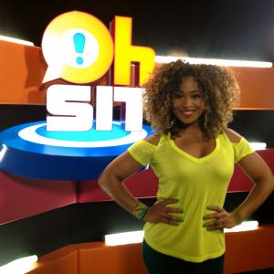 Tanika Ray on the set of the CWs summer hit Oh Sit!