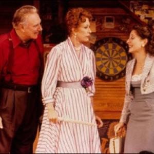 Philip Bosco Carol Burnett and Kate Miller in Moon Over Buffalo on Broadway