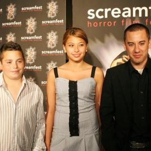 Michael Dougherty Isabelle Deluce and Alberto Ghisi at event of Trick r Treat 2007