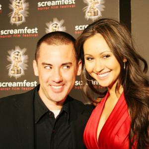 Michael Dougherty and Moneca Delain at event of Trick r Treat 2007