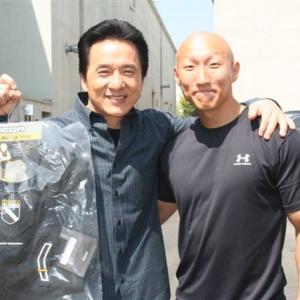 Jackie Chan and I on set rush hour 3