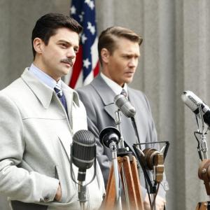 Still of Chad Michael Murray and Dominic Cooper in Agent Carter 2015