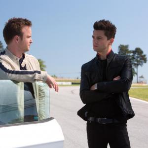 Still of Aaron Paul and Dominic Cooper in Need for Speed Istroske greicio 2014