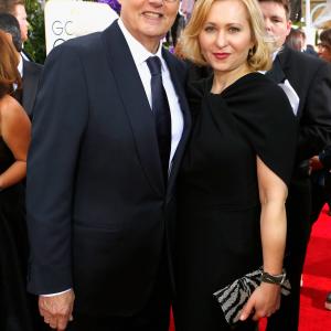 Jeffrey Tambor and Kasia Ostlun at event of The 72nd Annual Golden Globe Awards 2015
