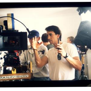 ActorDirector Robert Mann with DP Billy Clevenger on the set of Trapped 1999