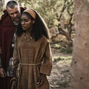 Still of Sharon Duncan-Brewster and Julian Lewis Jones in 'The Bible Series'