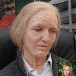 Extreme age makeup Sculpted molded applied and painted by Richard Redlefsen