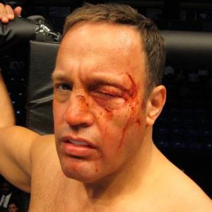 Kevin James in a second stage fight makeup from Here Comes the Boom Appliances provided by WM Creations