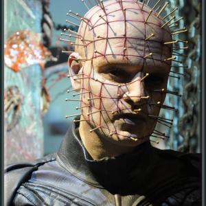 Pinhead from Hellraiser Revelations Gary Tunnicliffe was kind enough to ask me to do the application of this iconic character Appliances provided by Two Hours in the Dark FX
