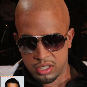 Landry Fields as Pitbull from Sing Your Face Off. Bald cap and chip chop application by Richard Redlefsen. Prosthetics provided by W.M. Creations